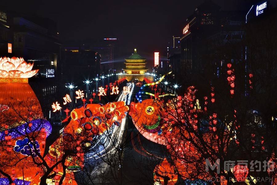 夜景模特