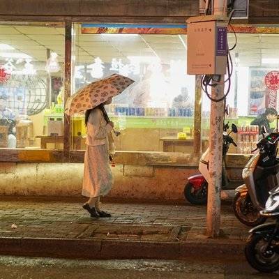 夜景模特