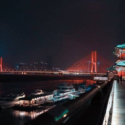 夜景模特