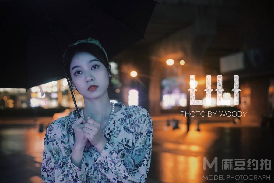 夜景模特