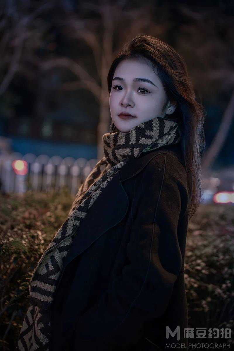 夜景模特