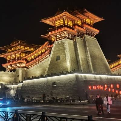 夜景模特