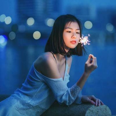 夜景模特