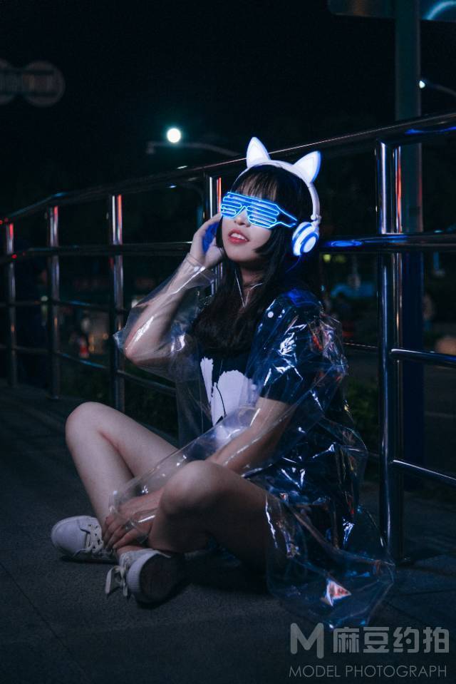 夜景模特