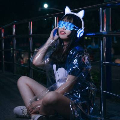 夜景模特
