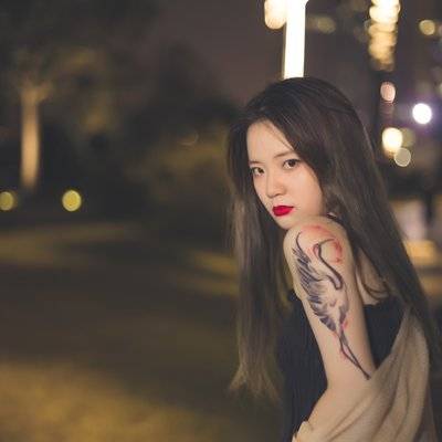夜景模特