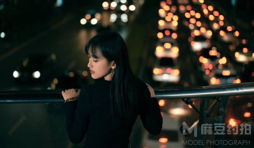 夜景模特