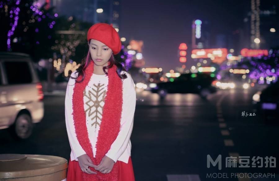 夜景模特