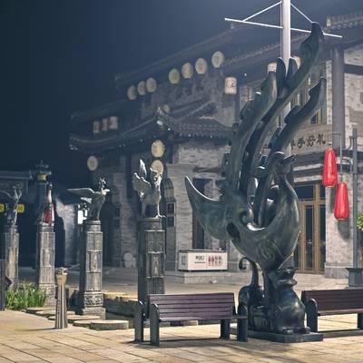 夜景模特