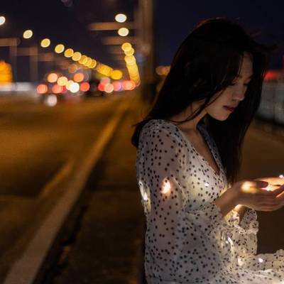 夜景模特