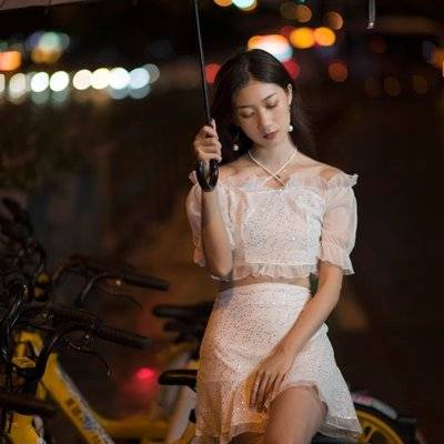 夜景模特