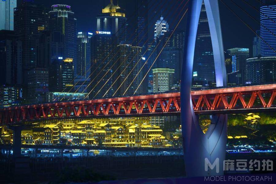 夜景模特