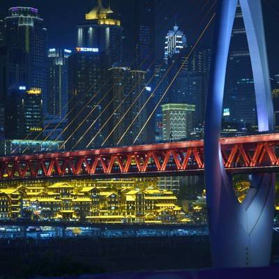 夜景模特