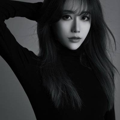 黑白模特