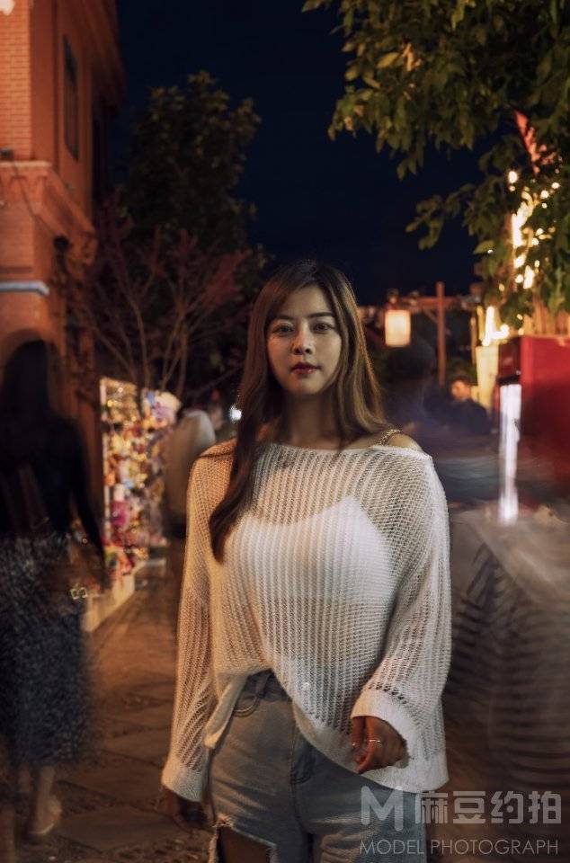 夜景模特