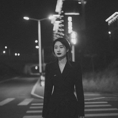 黑白模特
