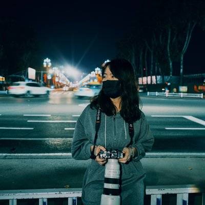 夜景模特
