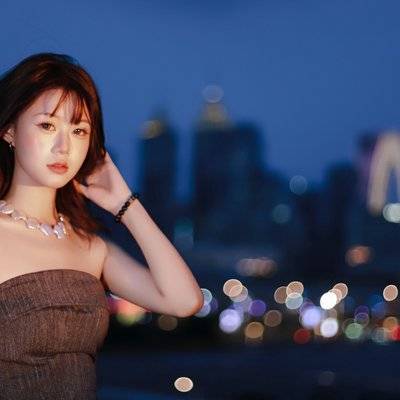 夜景模特