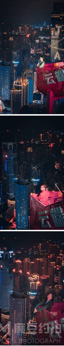 夜景模特