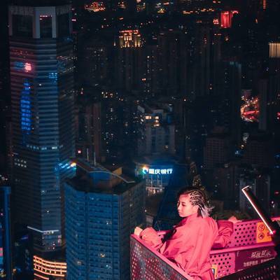 夜景模特