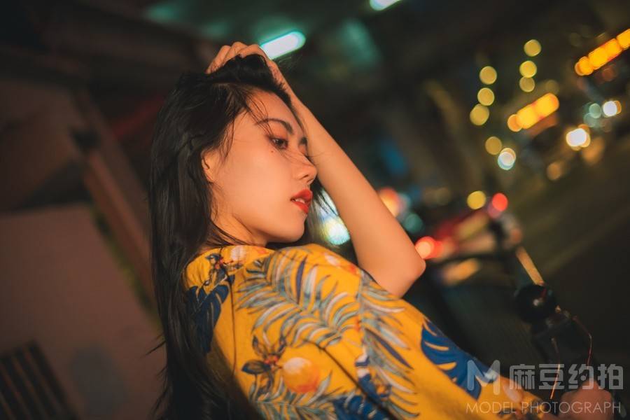 夜景模特