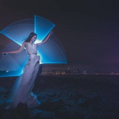 夜景模特