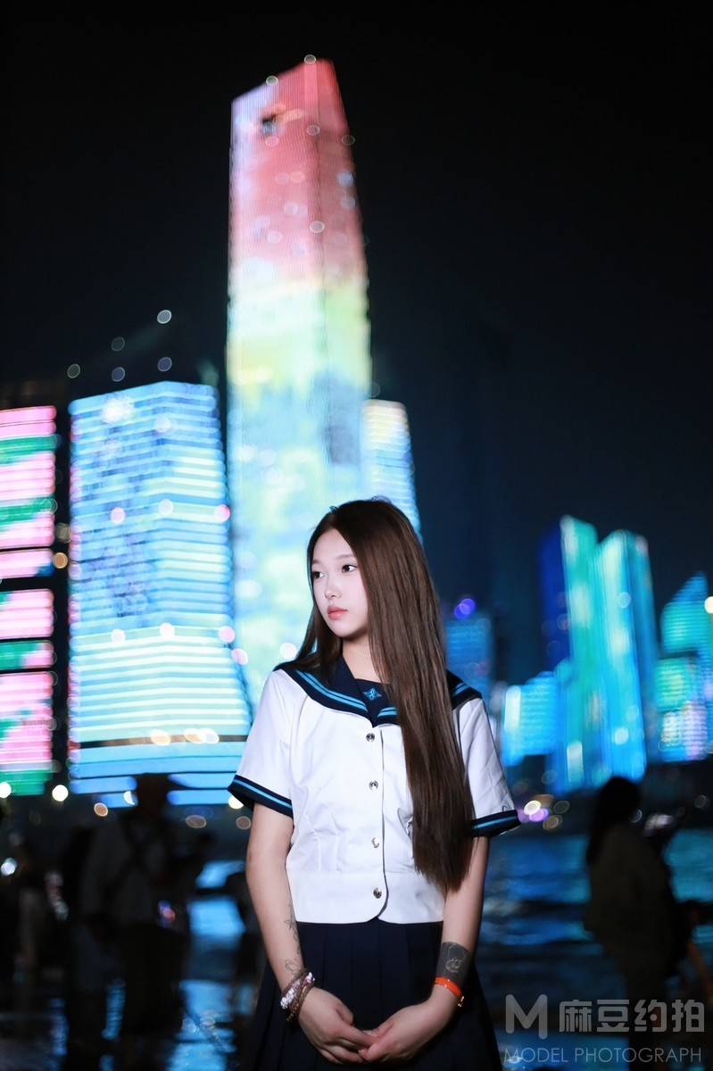 夜景模特