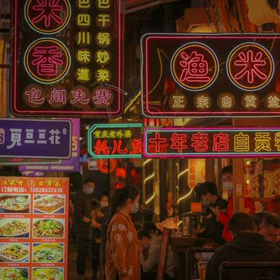 夜景模特