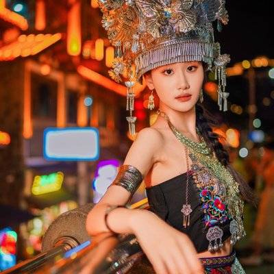 夜景模特