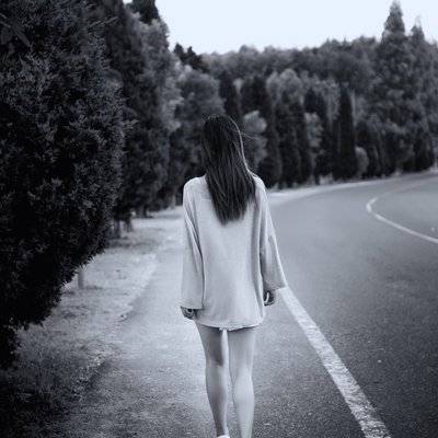 黑白模特