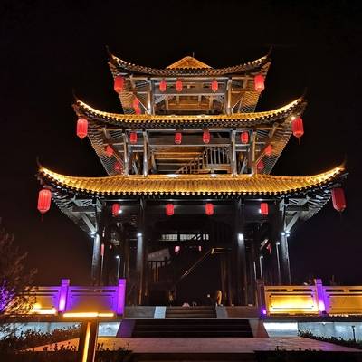 夜景模特