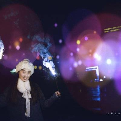 夜景模特