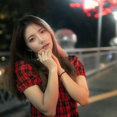 夜景模特