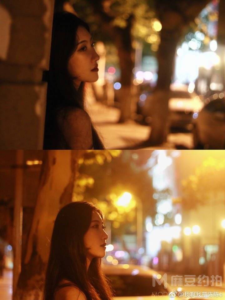 夜景模特