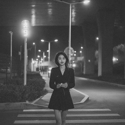 黑白模特
