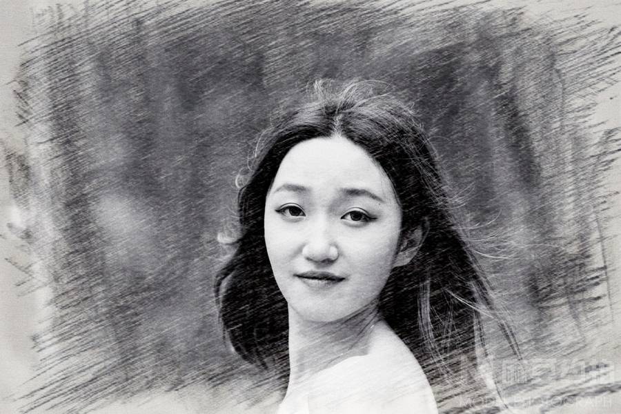 黑白模特