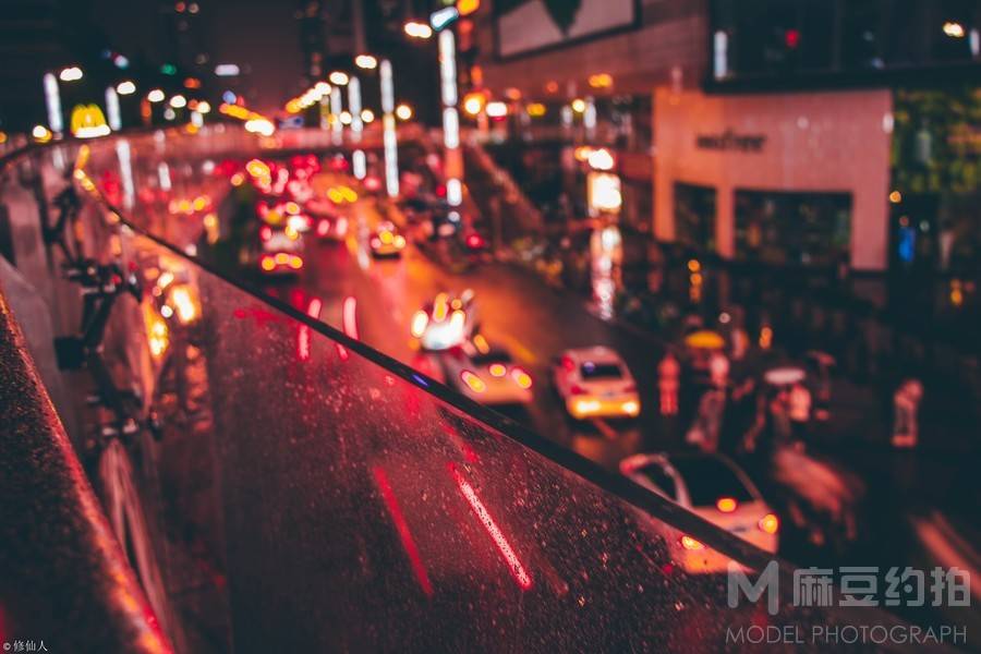 夜景模特
