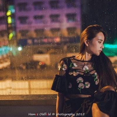 夜景模特