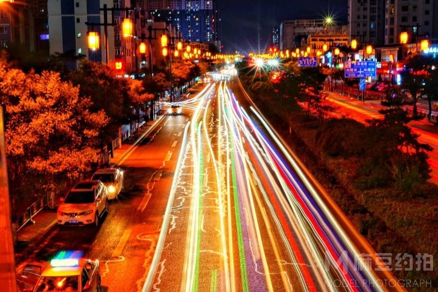 夜景模特