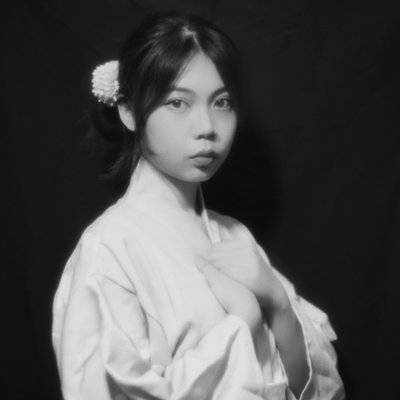 黑白模特