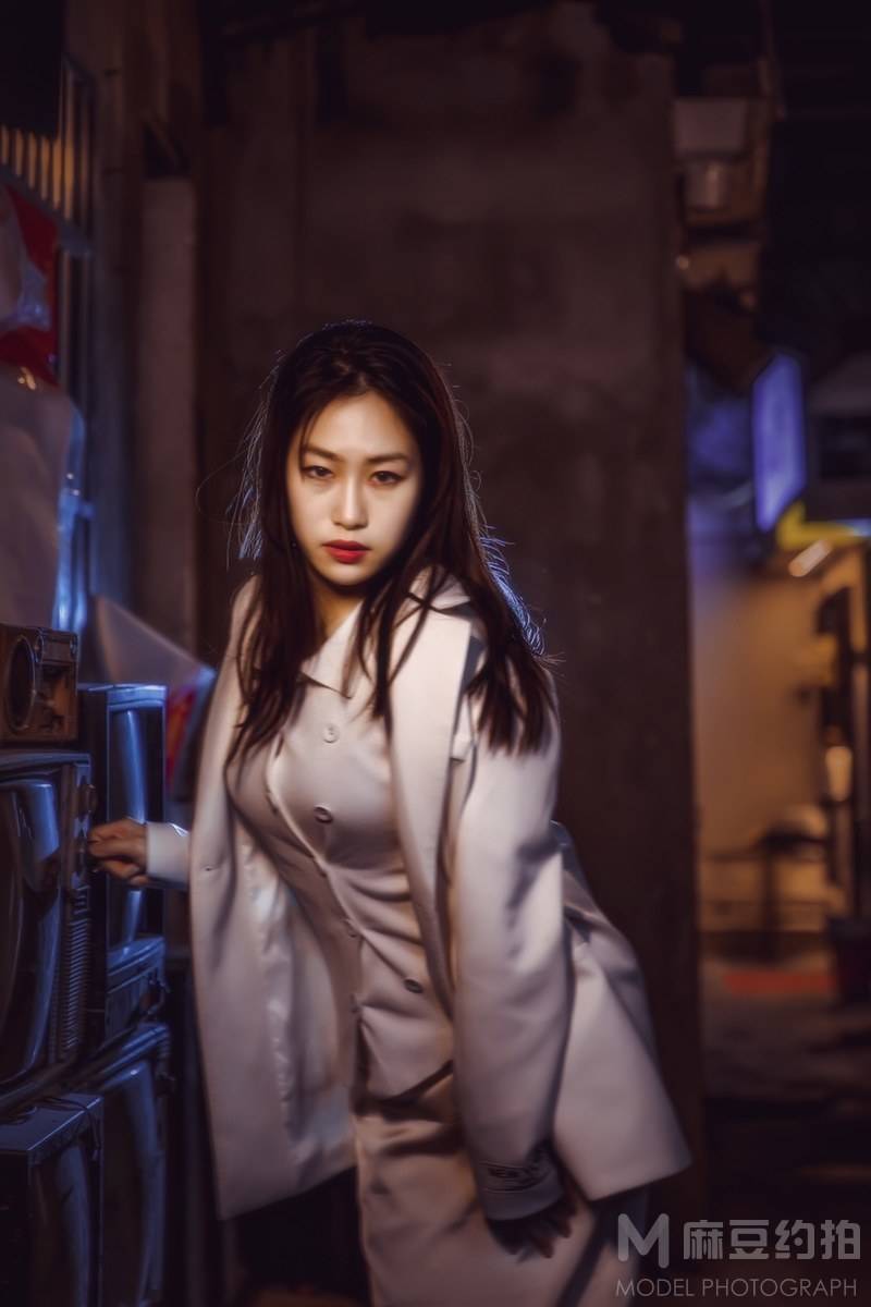 夜景模特