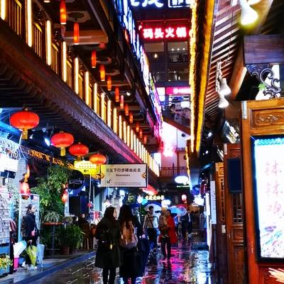 夜景模特