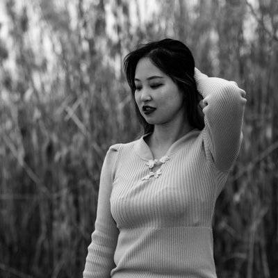 黑白模特