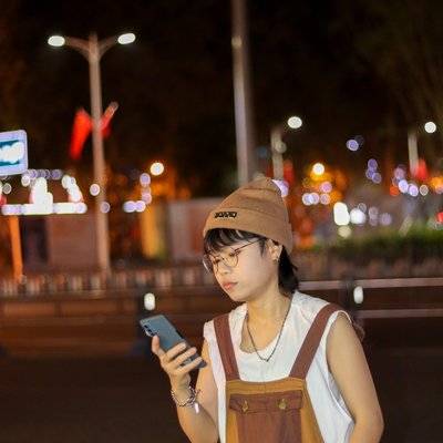 夜景模特