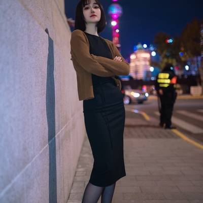 夜景模特