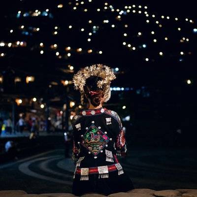 夜景模特