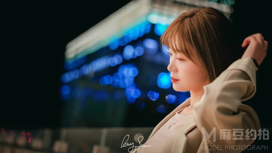 夜景模特