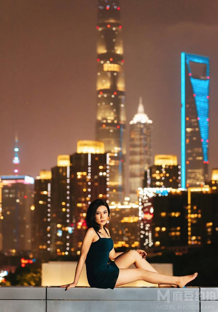 夜景模特