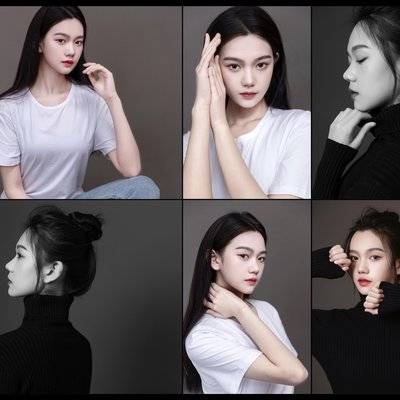 黑白模特