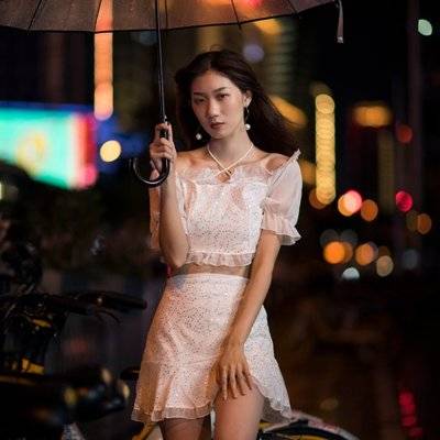 夜景模特